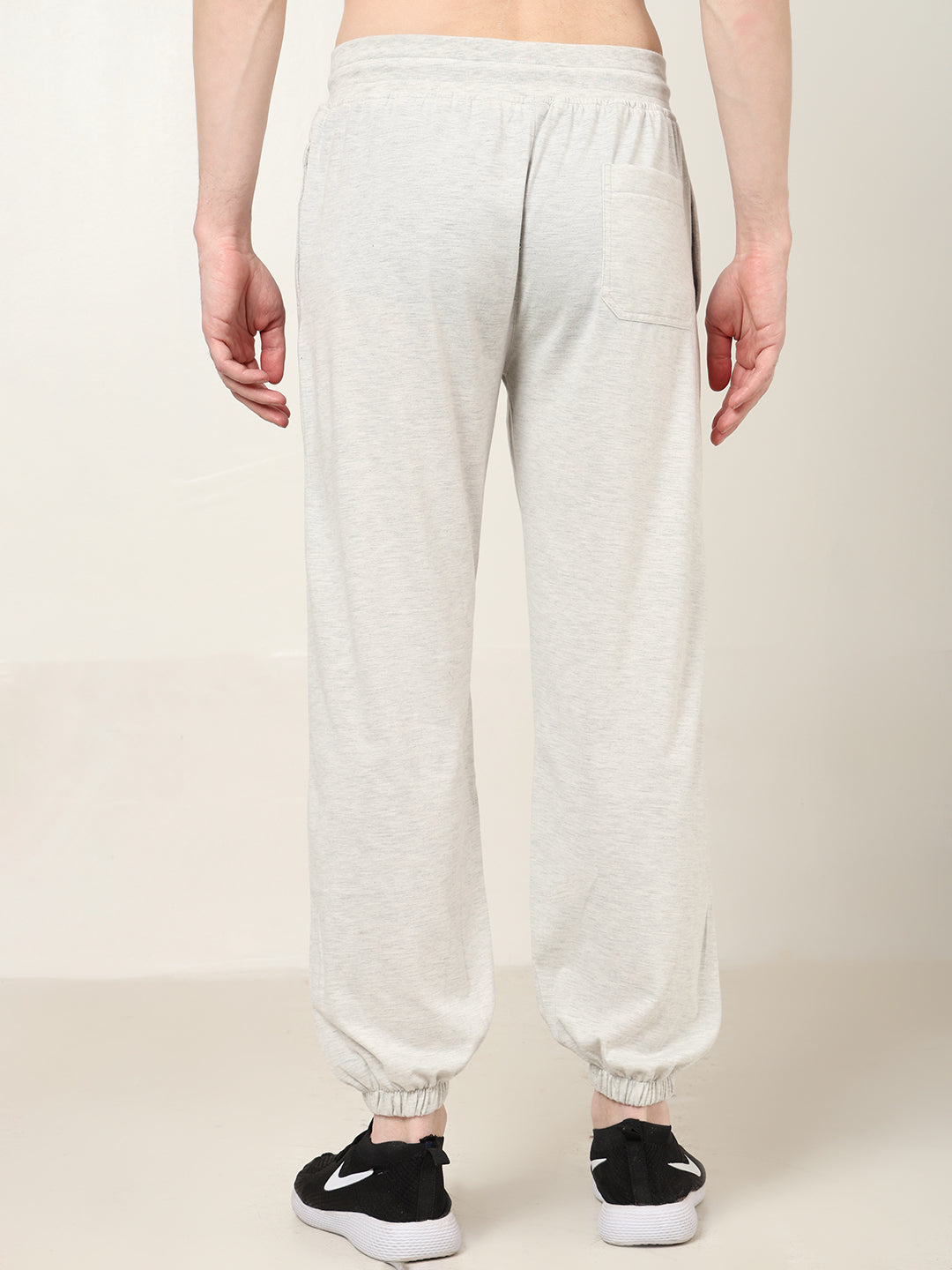 Breathable Loose Fit Cotton Track Pant for Men.(Off-White)