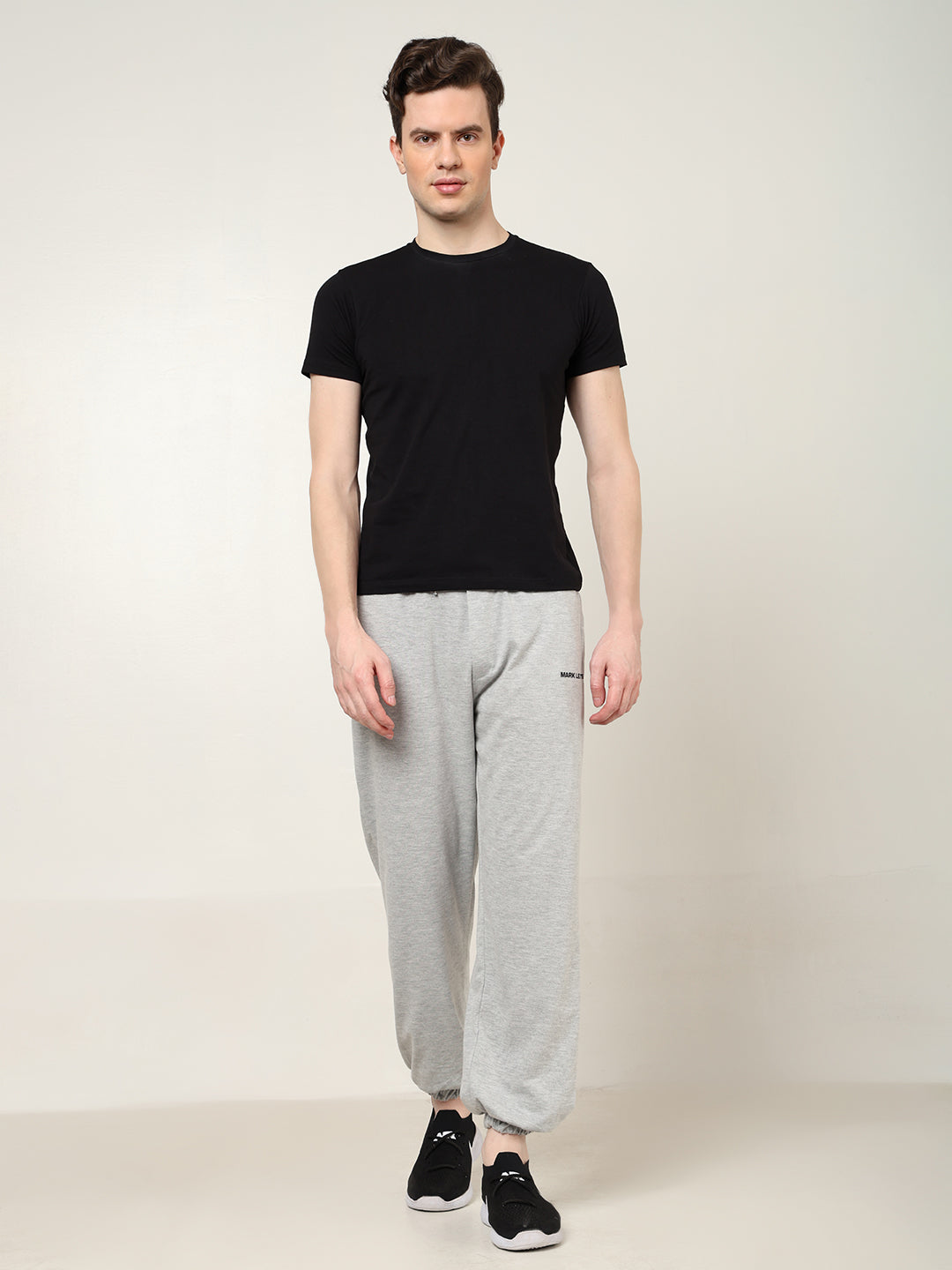 Breathable Loose Fit Cotton Track Pant for Men.(Grey)