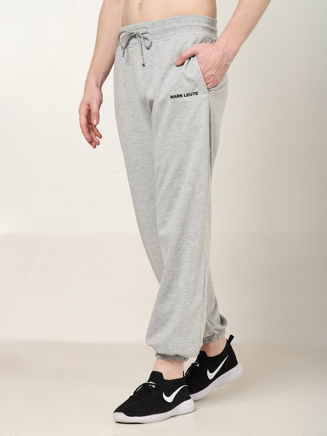 Breathable Loose Fit Cotton Track Pant for Men.(Grey)