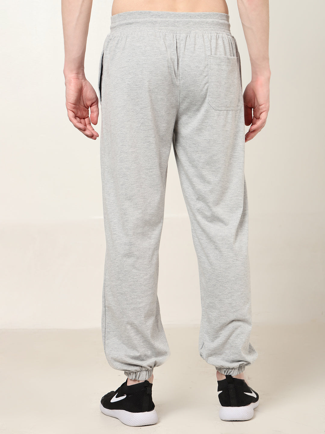 Breathable Loose Fit Cotton Track Pant for Men.(Grey)