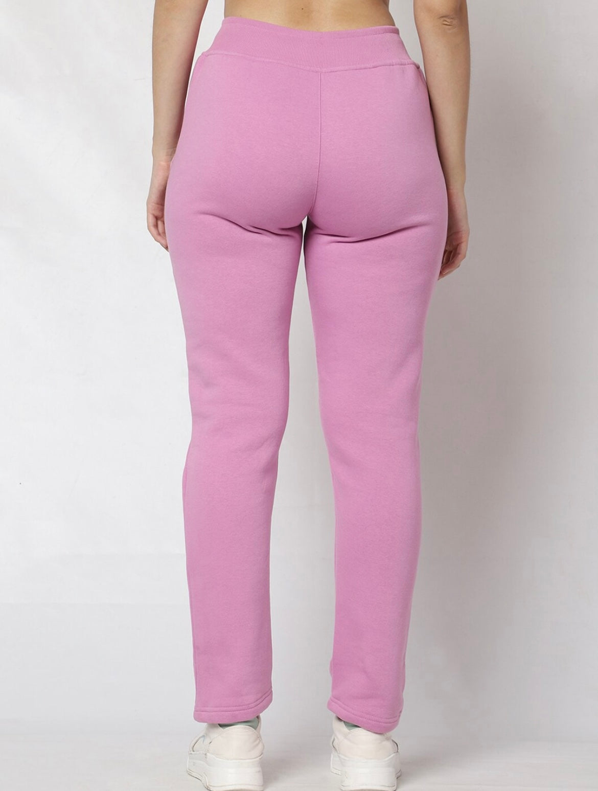 Pink Fleece Winter Track Pant for Women