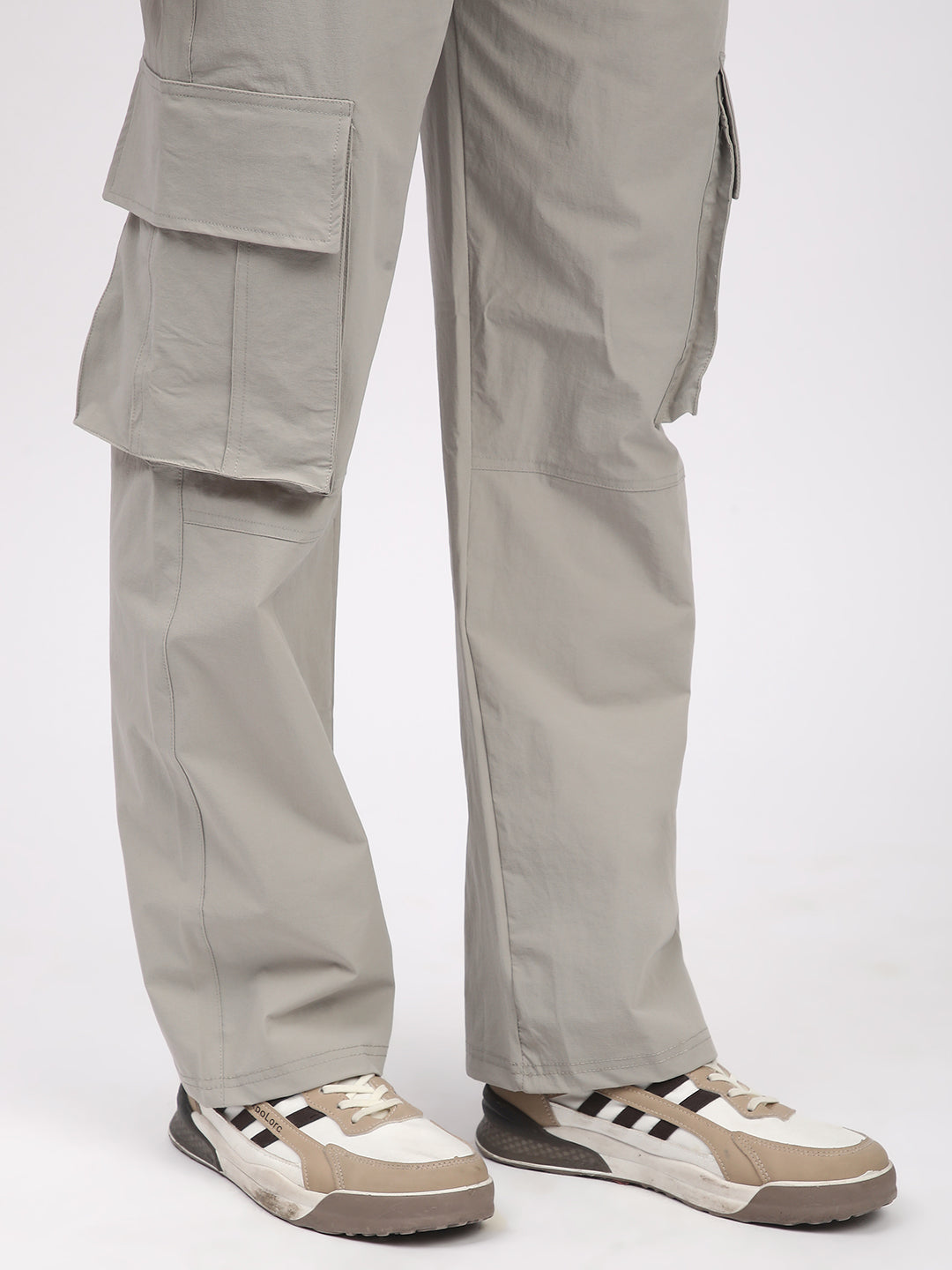 Straight Fit Cargo Pants For Men. (Ecru)