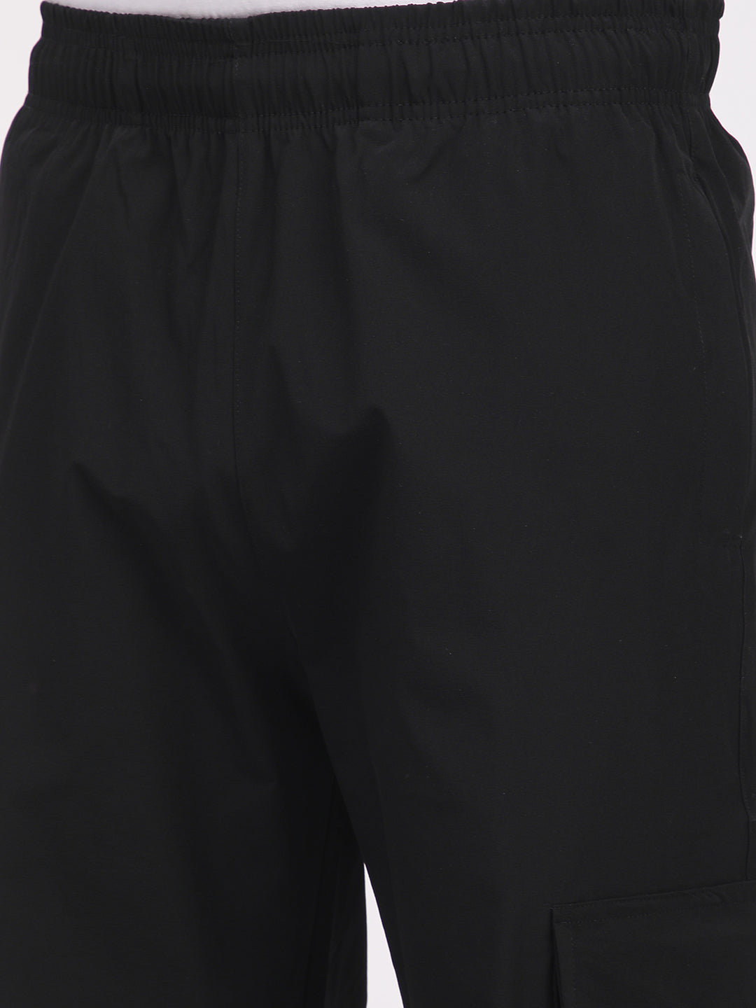 Straight Fit Cargo Pants For Men. (Black)