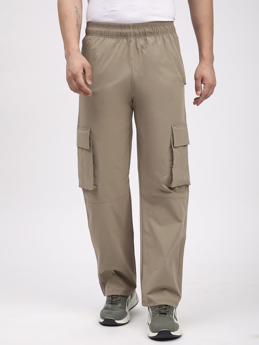 Straight Fit Cargo Pants For Men. (Khakhi)