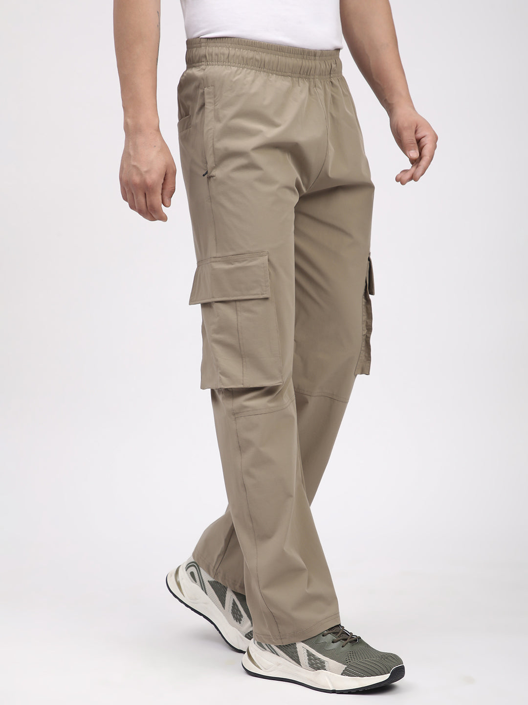 Straight Fit Cargo Pants For Men. (Khakhi)