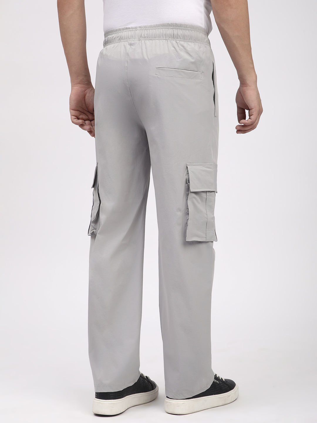 Straight Fit Cargo Pants For Men. (Grey)