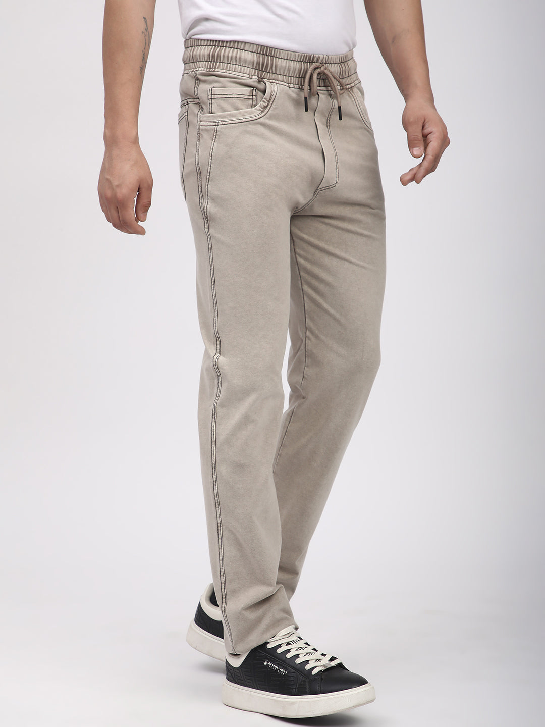 Acid Washed Lower for Men (Ecru)
