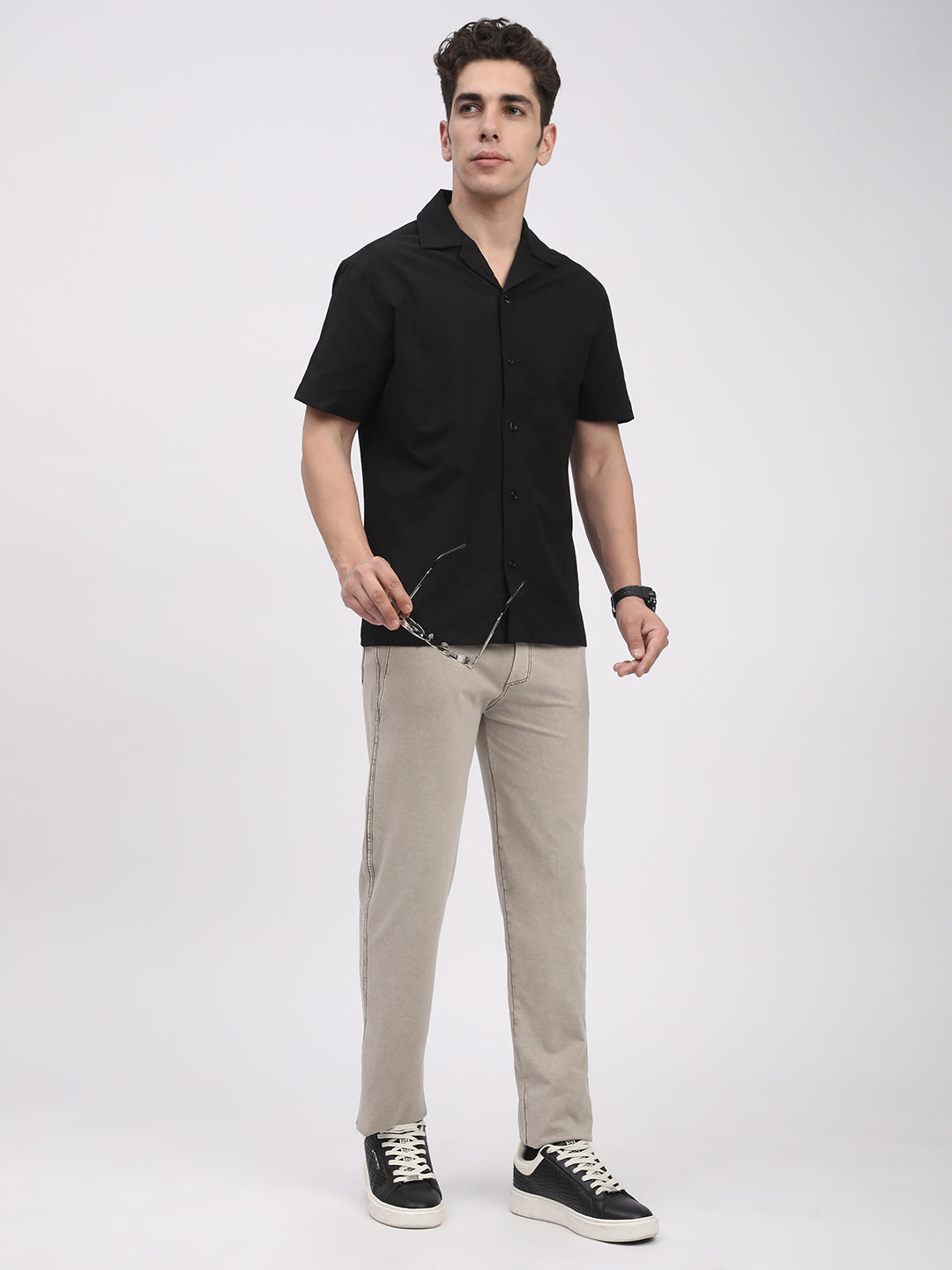 Acid Washed Lower for Men (Ecru)