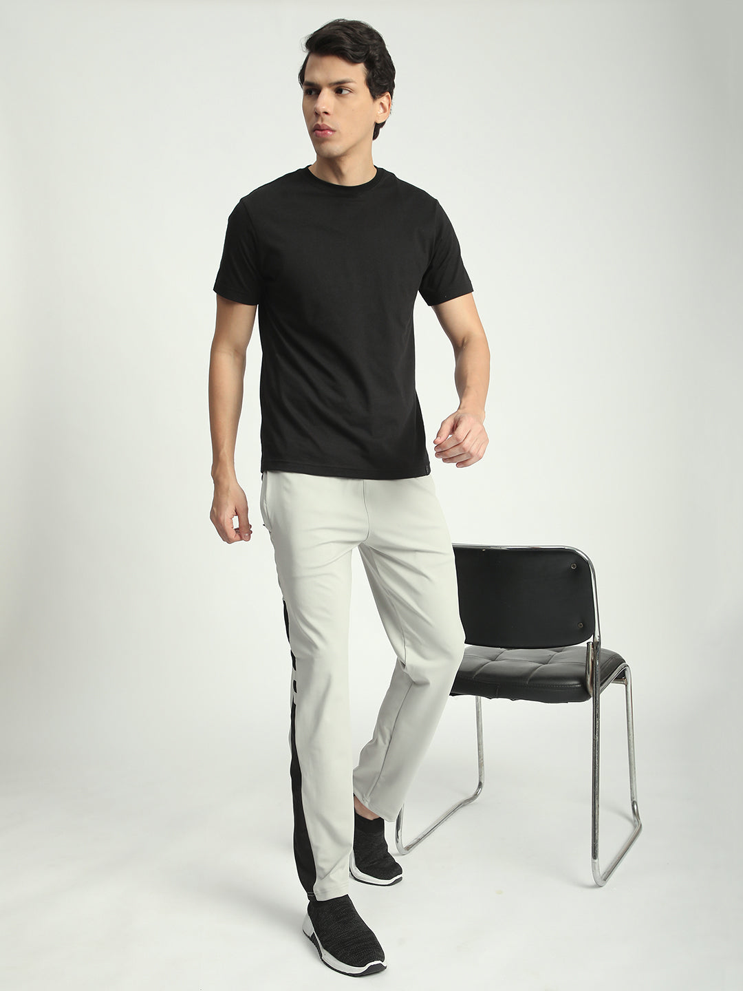 Rapid Dry Striped TrackPant (GREY)