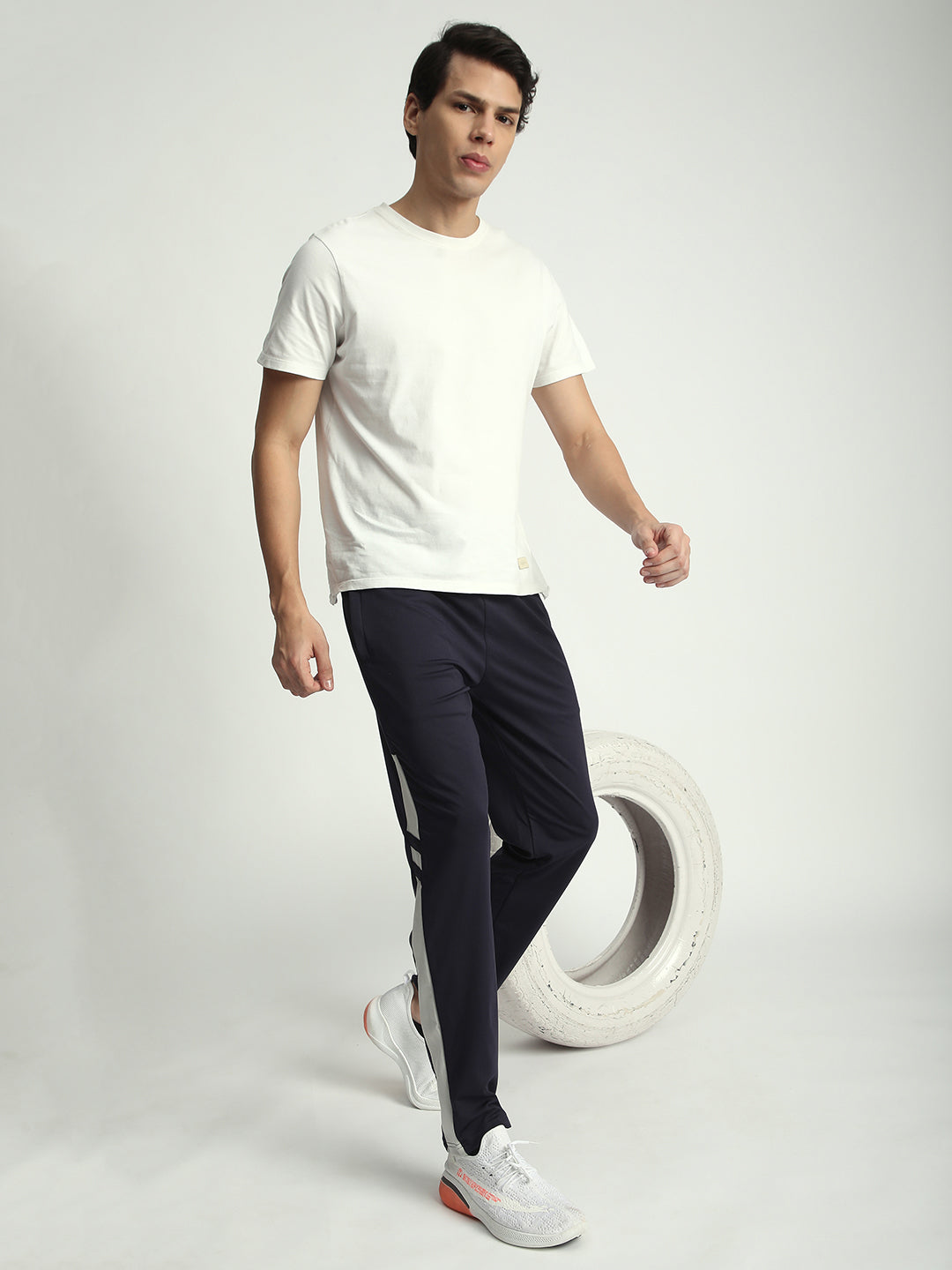 Rapid Dry Striped TrackPant (Navy Blue)