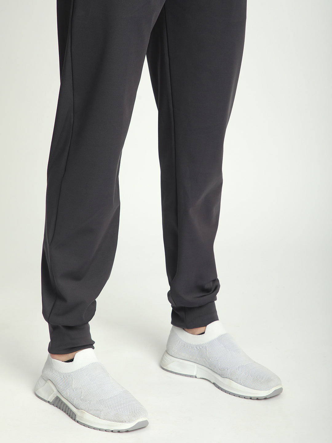 Rapid Dry Black Solid Track Pant for Men (Dark Grey)