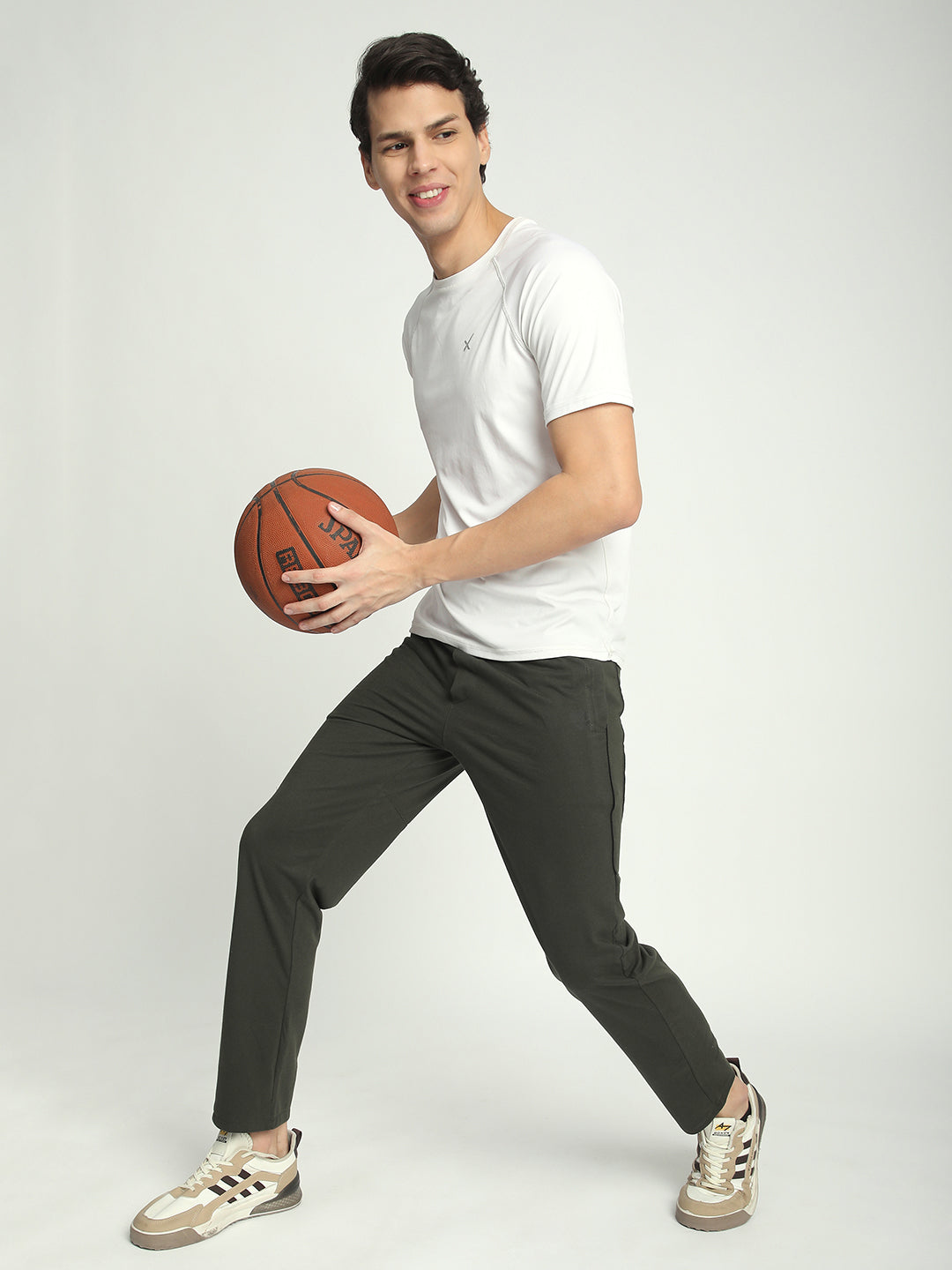 Stylish Olive Green Cotton Track Pant For Men.