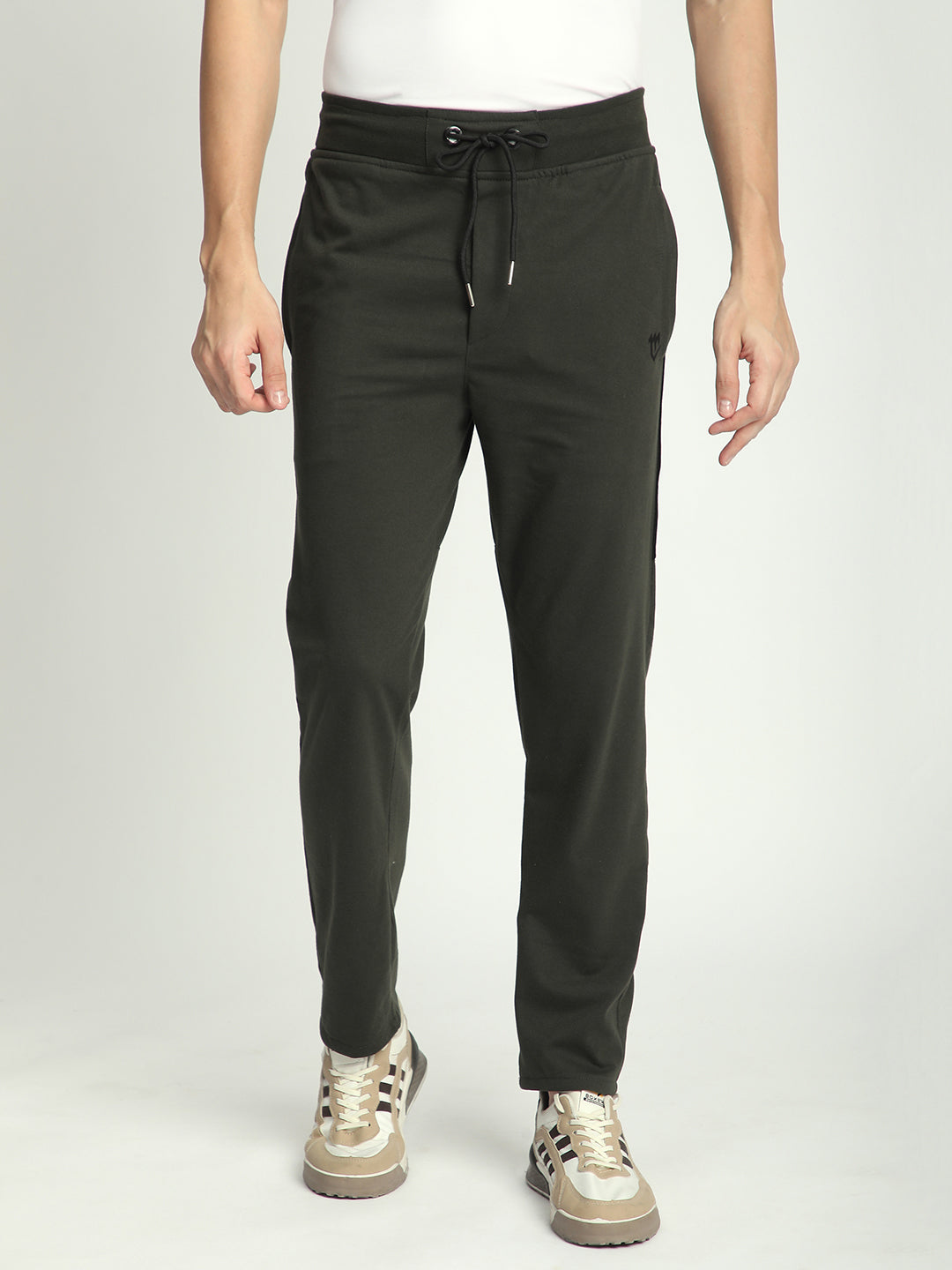 Stylish Olive Green Cotton Track Pant For Men.