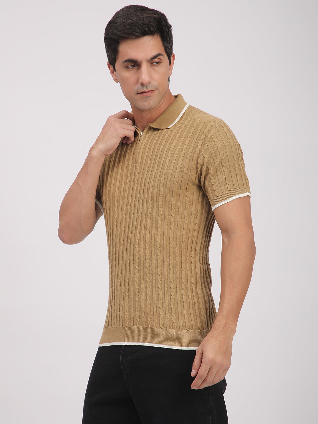 Knitted T-Shirt for Men. (Skin)