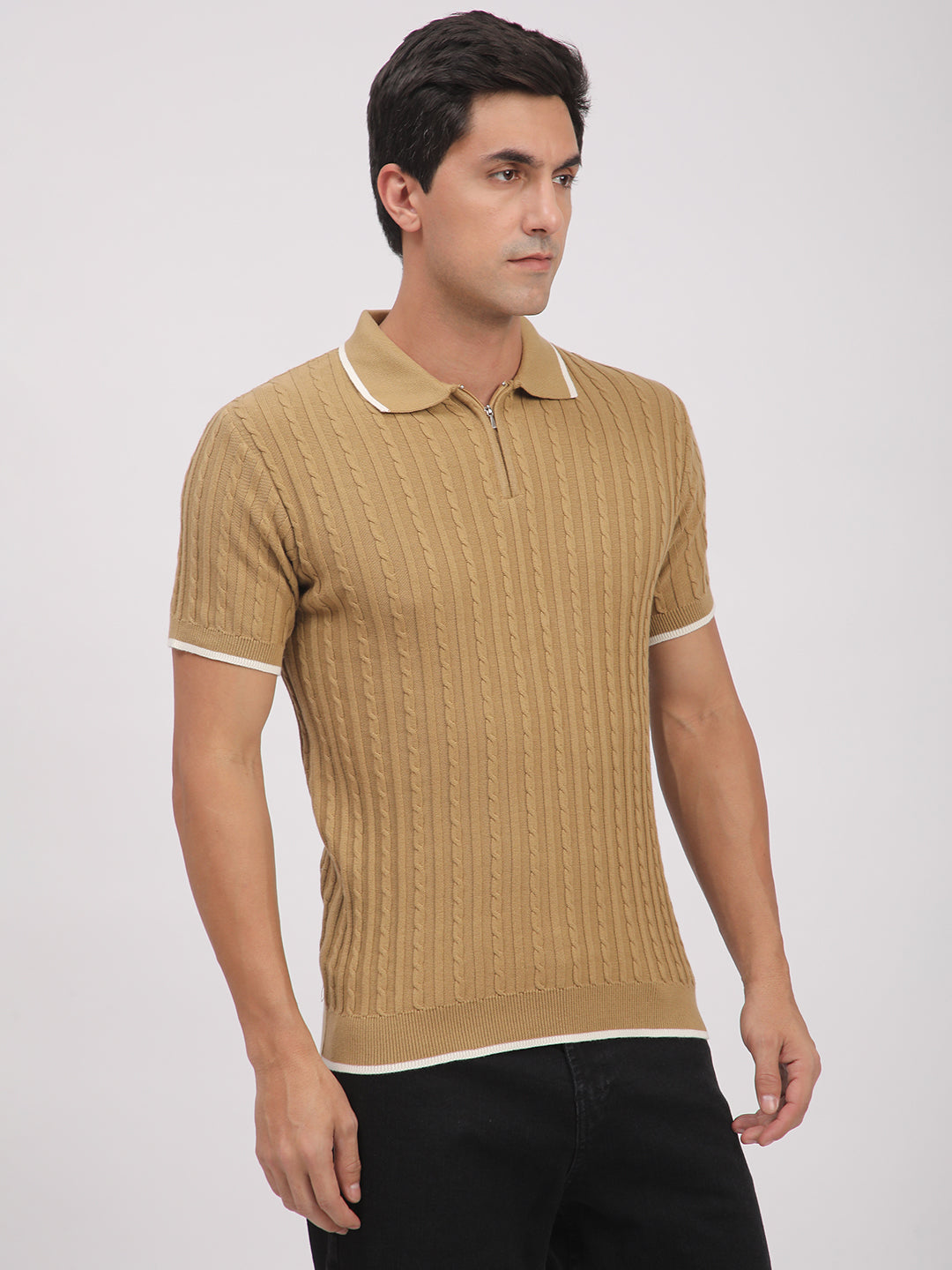 Knitted T-Shirt for Men. (Skin)