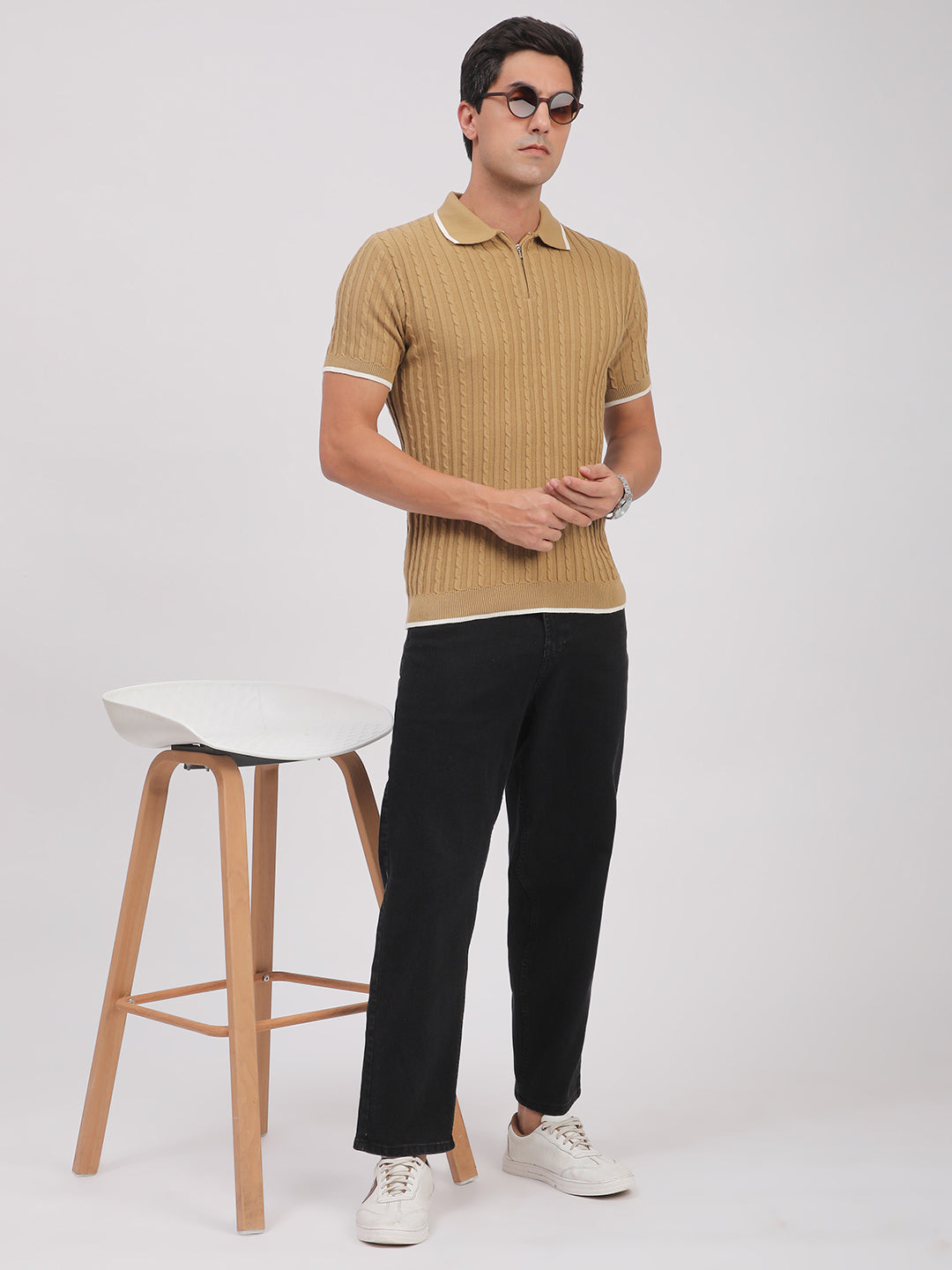 Knitted T-Shirt for Men. (Skin)