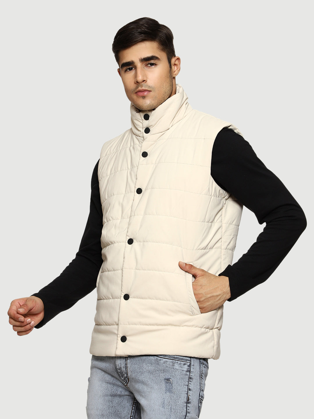 Sleeveless Puffer Jacket For Men