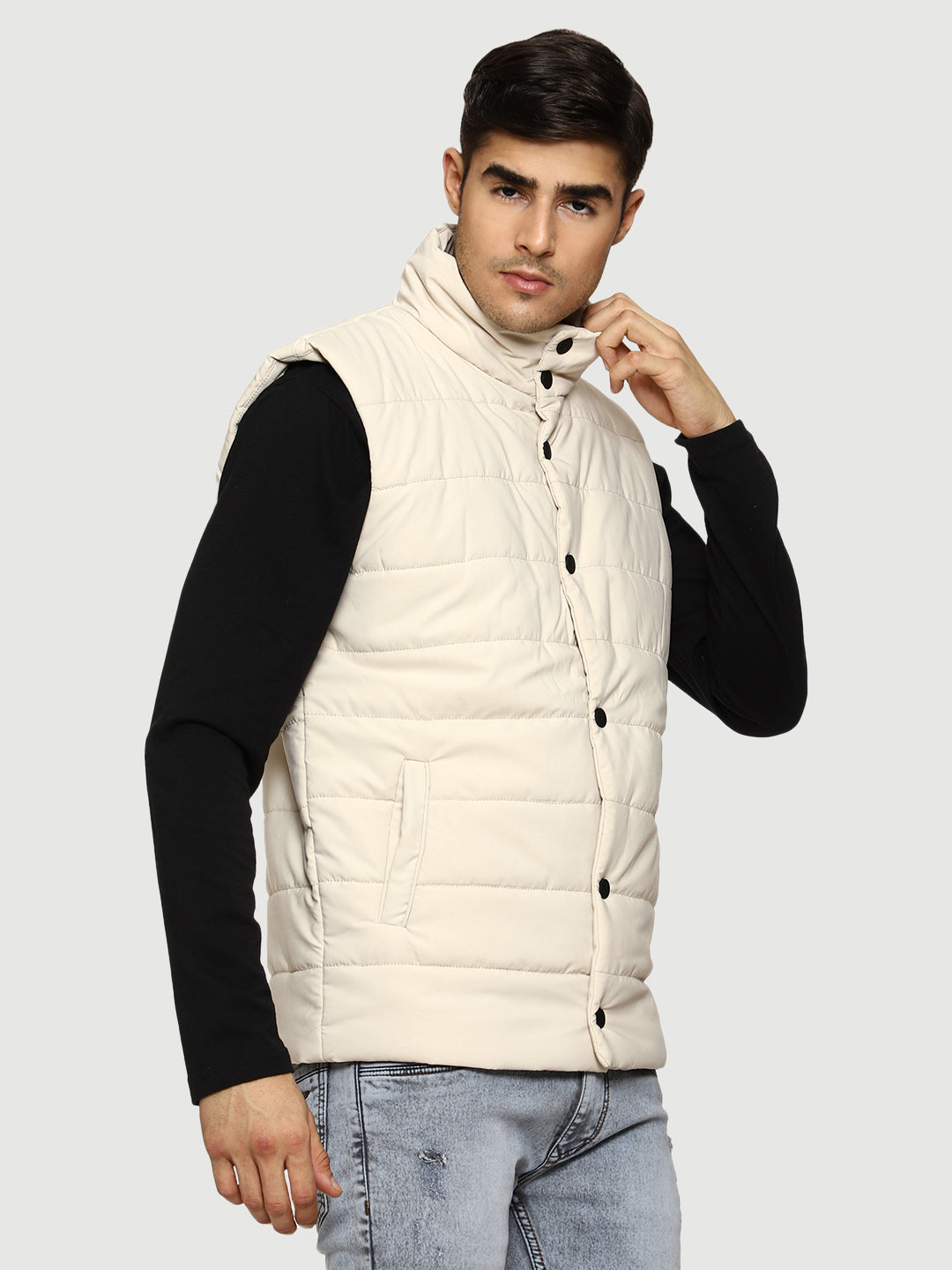 Sleeveless Puffer Jacket For Men