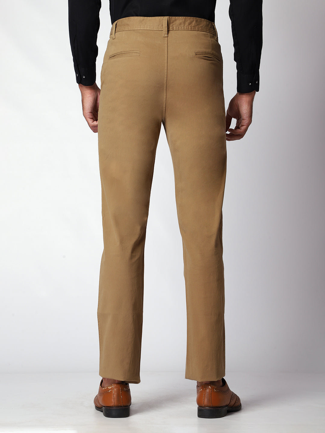 Khakhi Casual Chinos For Men.