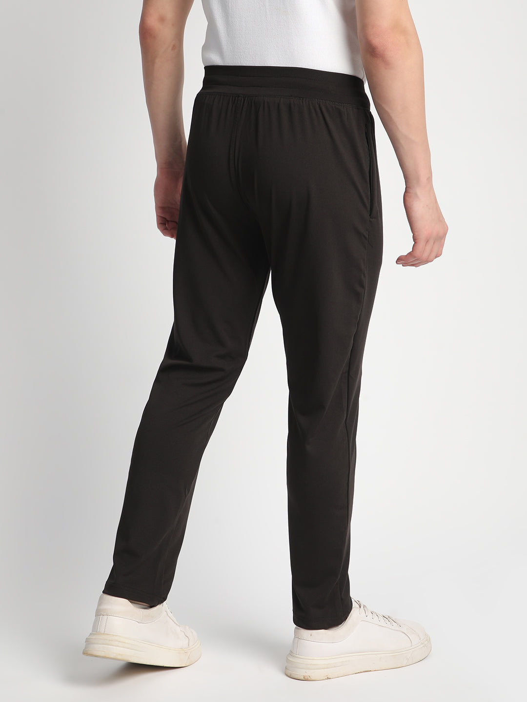 Rapid Dry Black Solid Track Pant for Men. (DRITX)