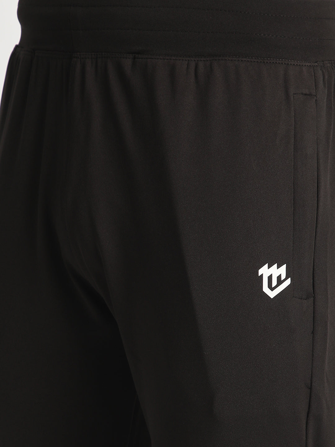 Rapid Dry Black Solid Track Pant for Men. (DRITX)