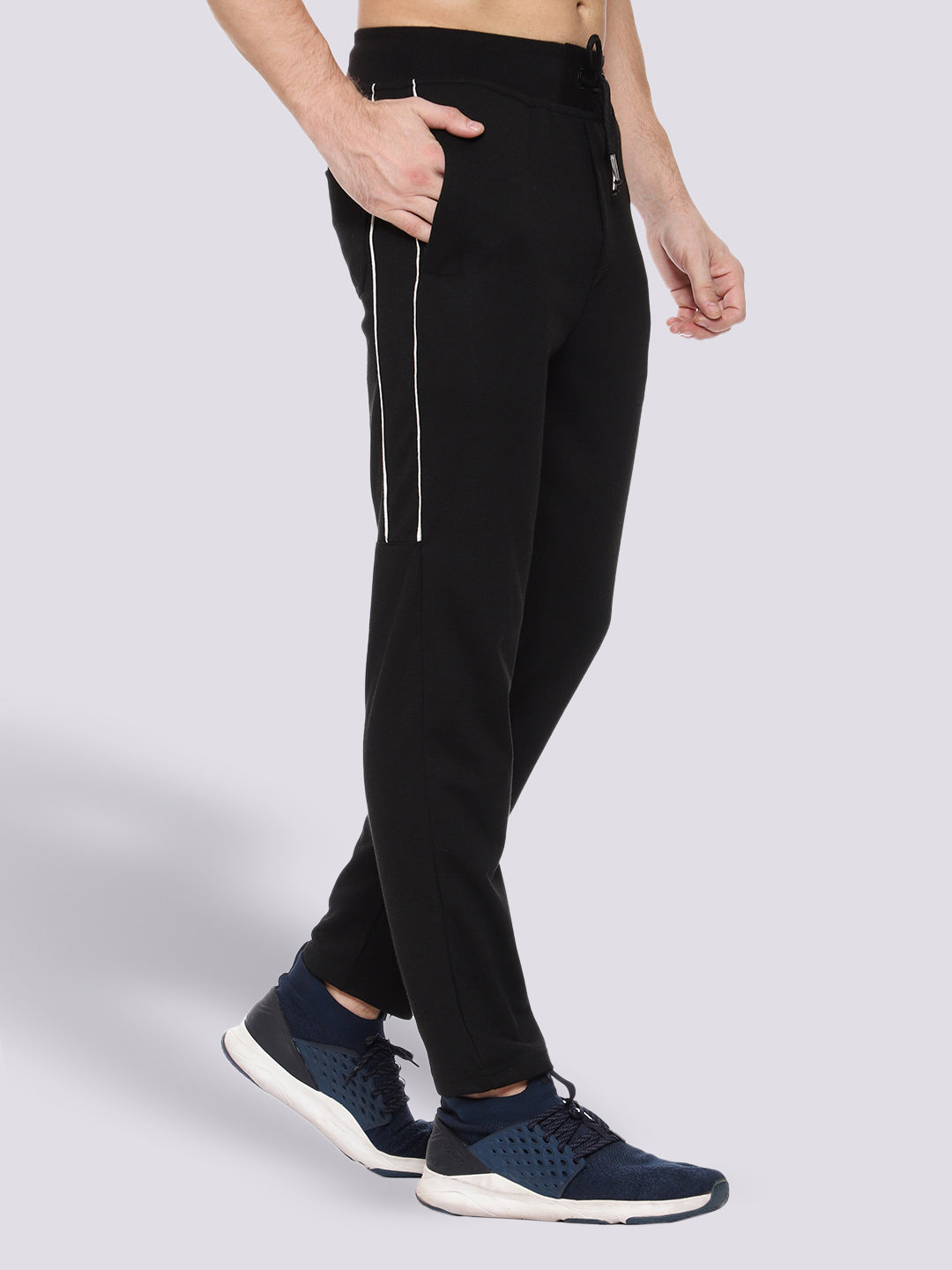 Stylish Black Cotton Track Pant For Men