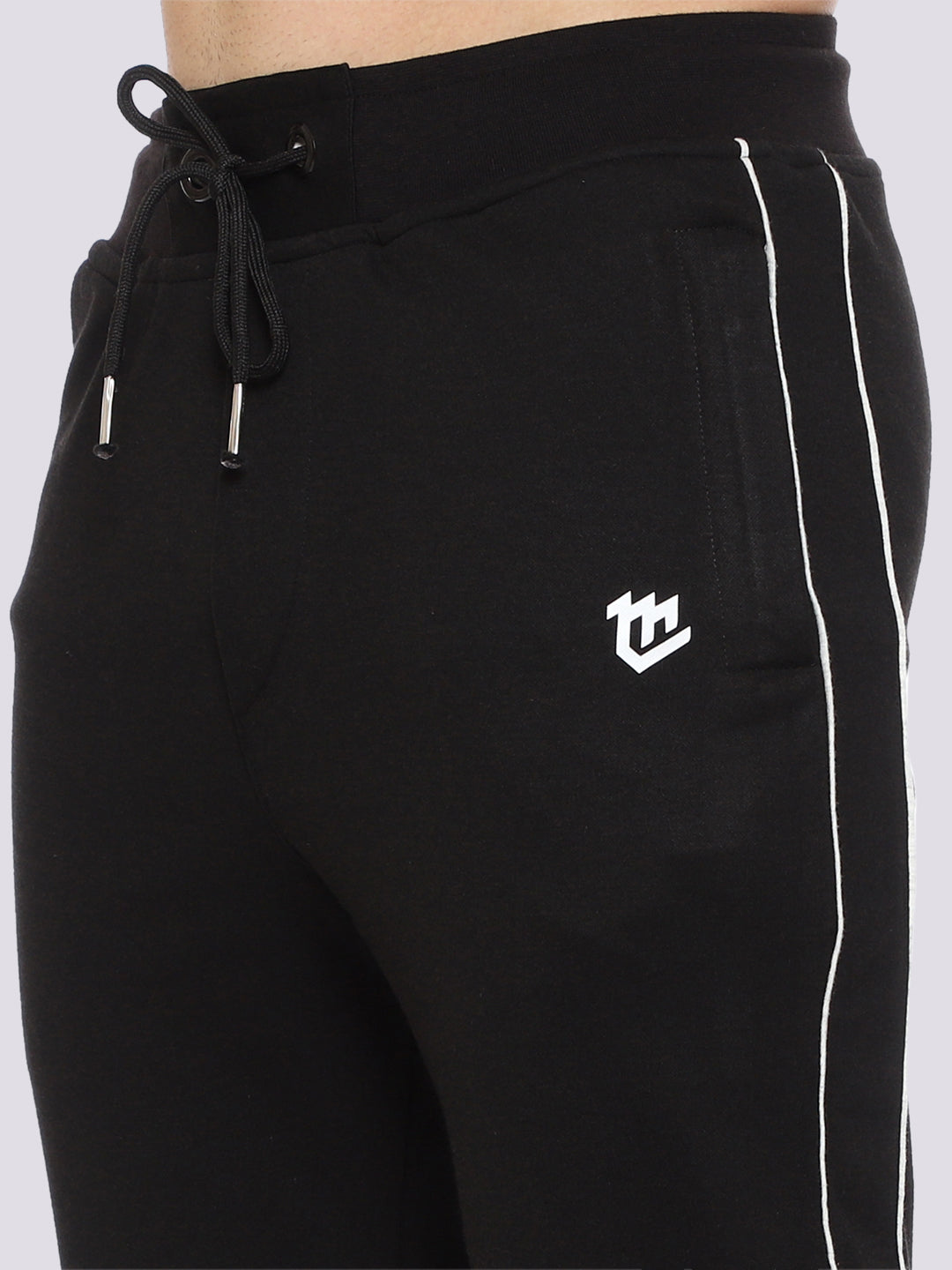 Stylish Black Cotton Track Pant For Men