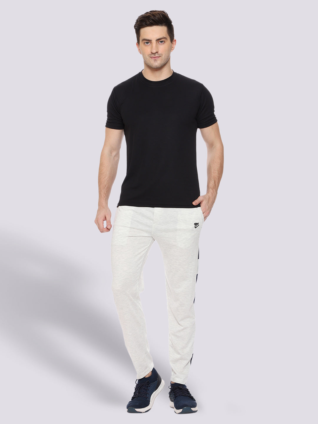 Side Stripe Cotton Track Pant for Men