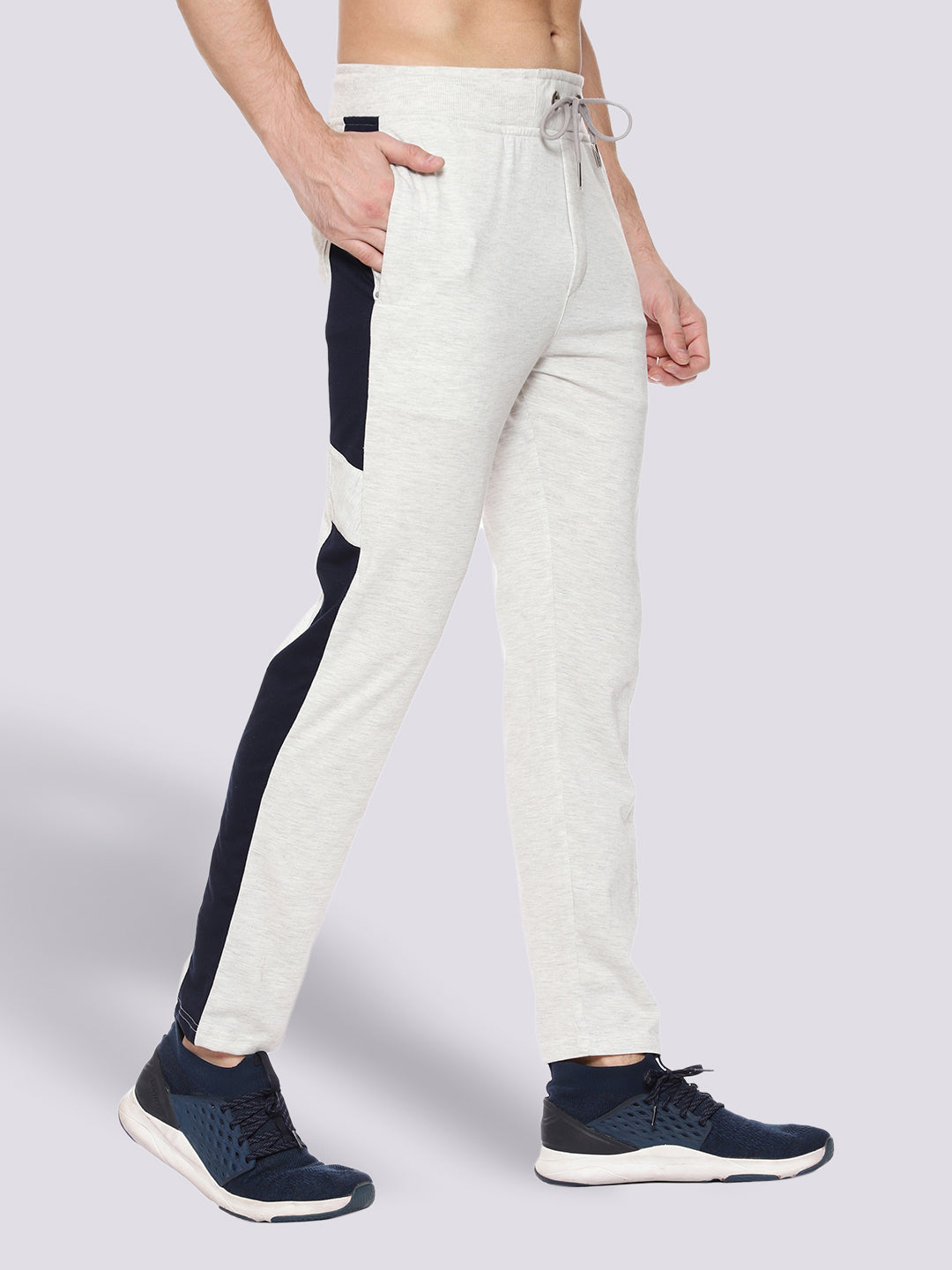 Side Stripe Cotton Track Pant for Men