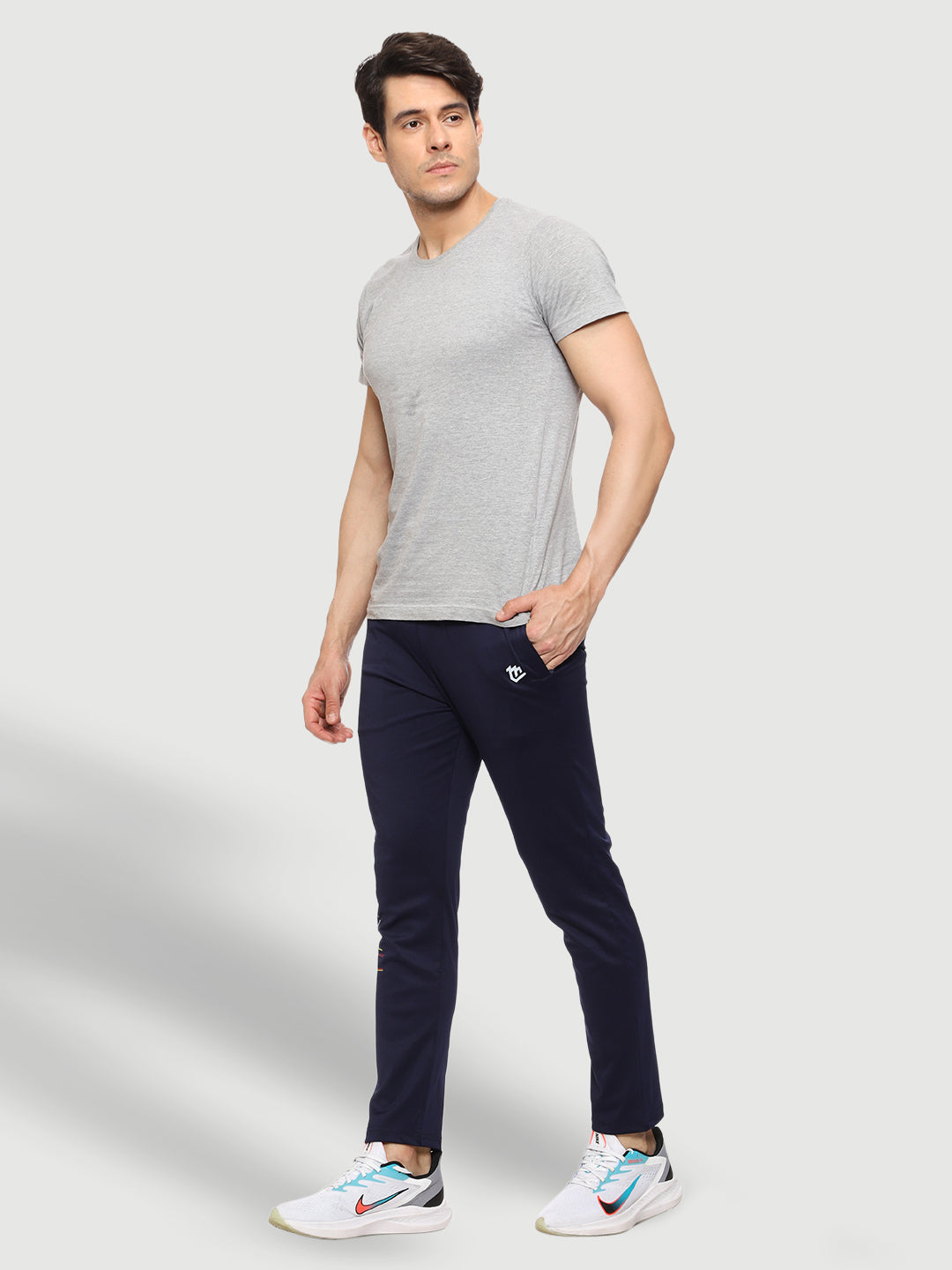 Rapid Dry Blue Solid Track Pant for Men