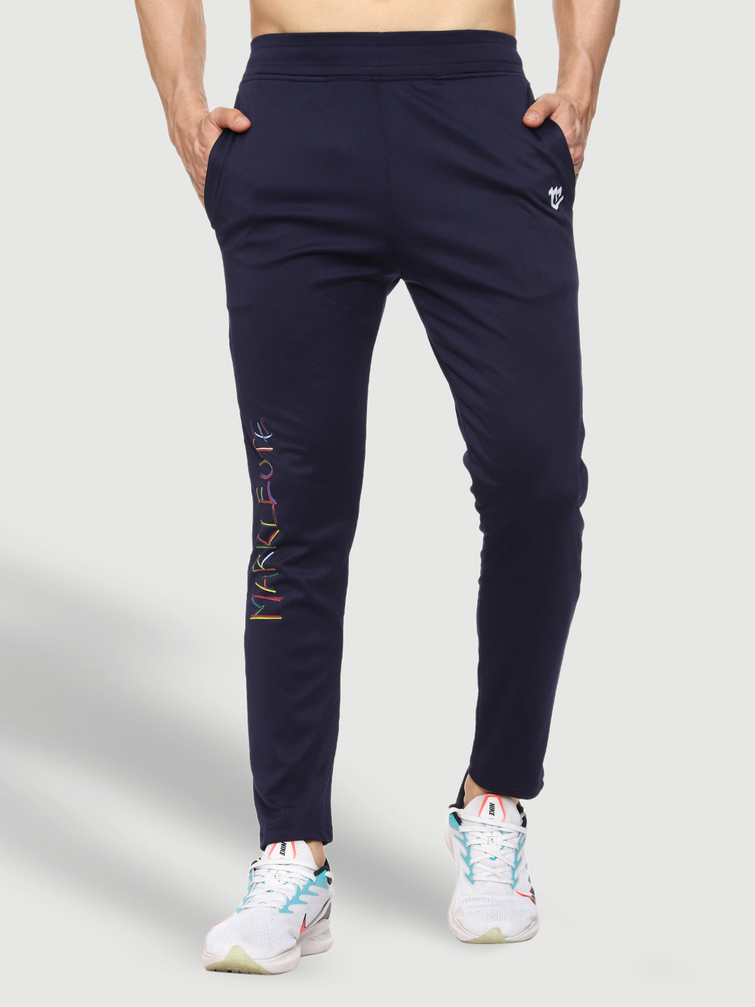 Rapid Dry Blue Solid Track Pant for Men