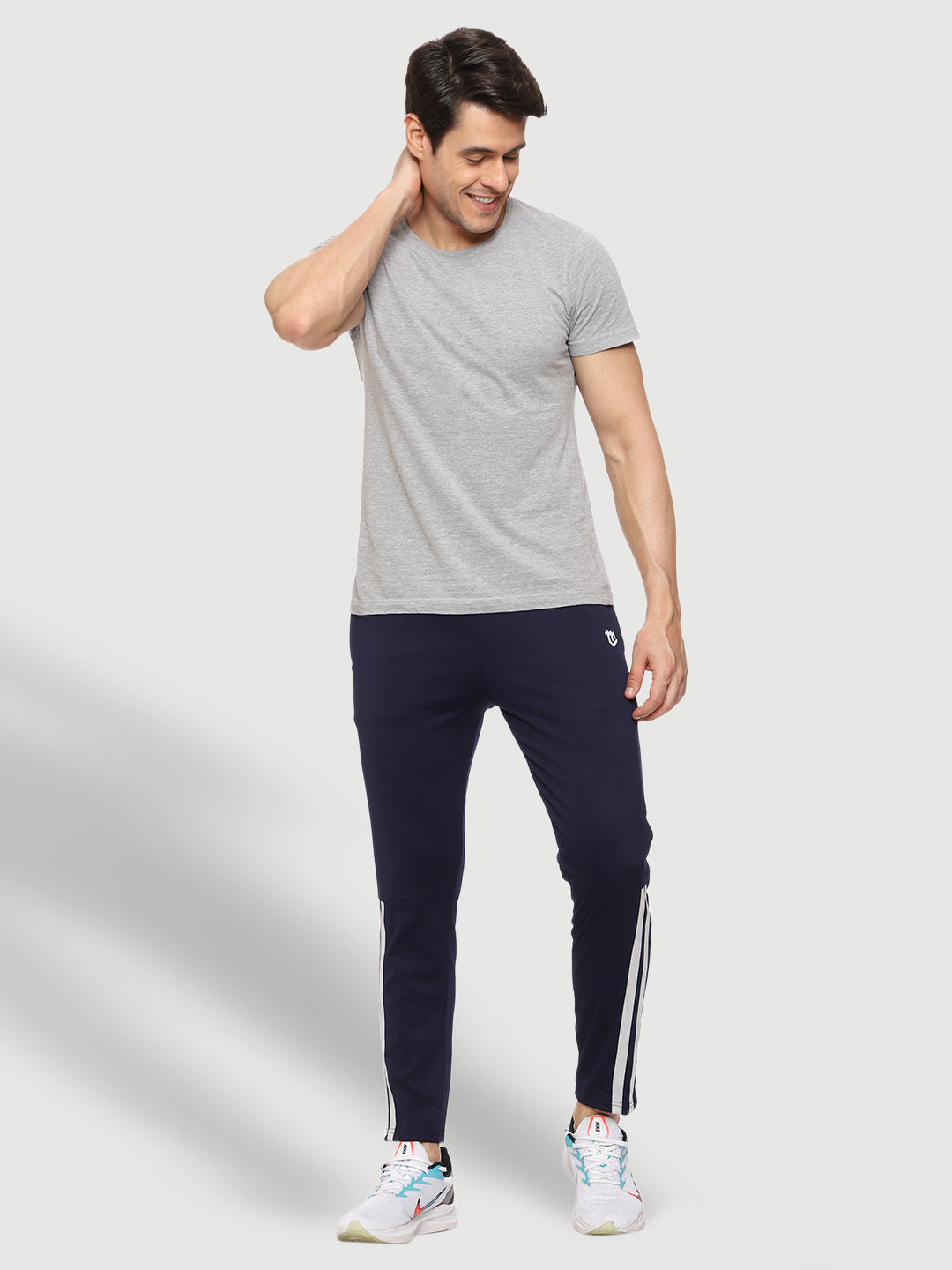 Rapid Dry Blue Striped Track Pant for Men