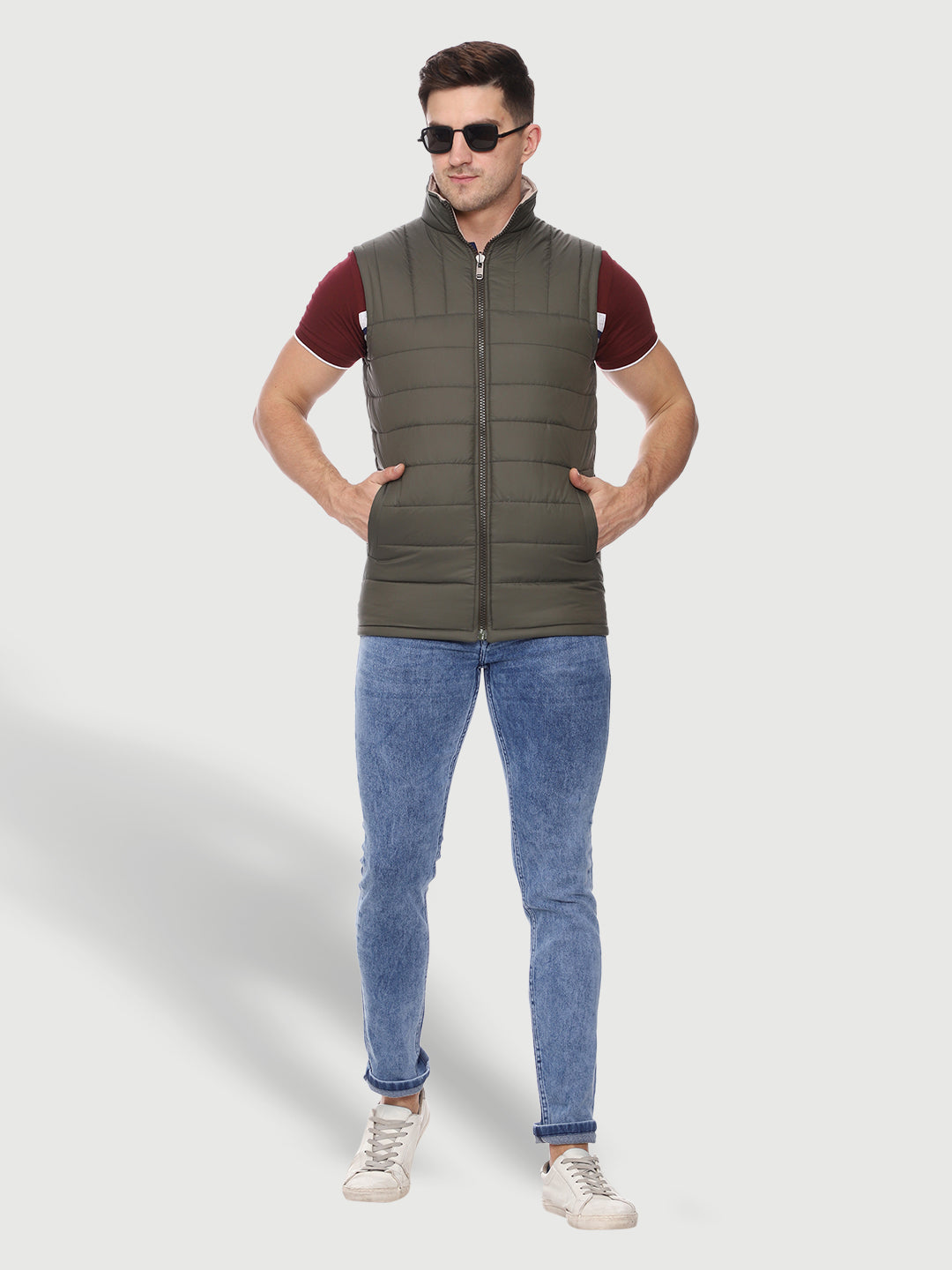 Sleeveless Reversible Jacket For Men