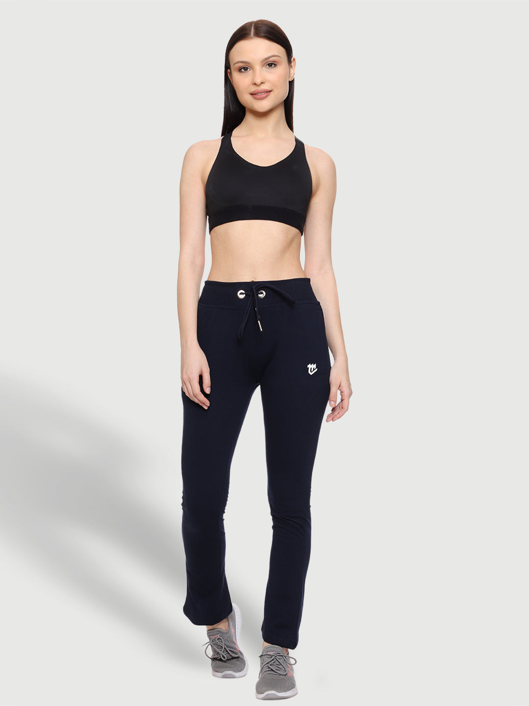 Blue Bell Bottom Cotton Track Pant For Women