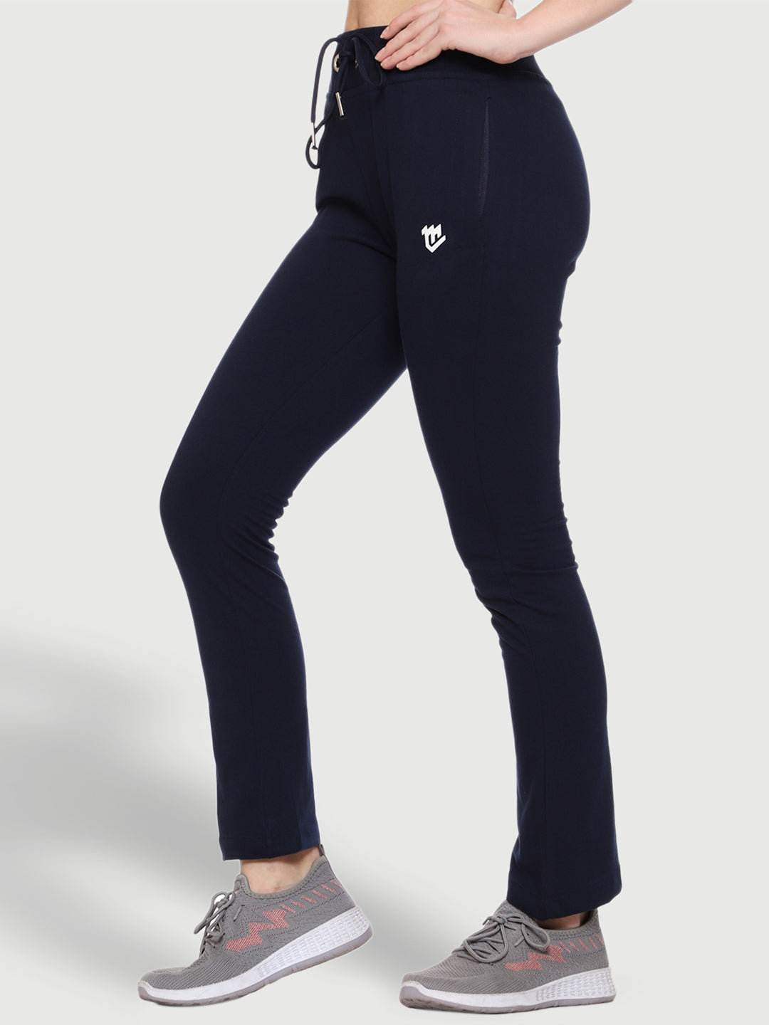 Blue Bell Bottom Cotton Track Pant For Women