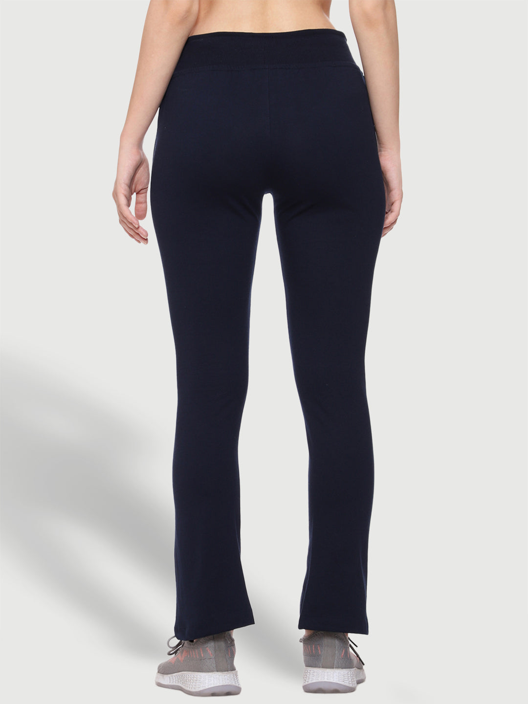 Blue Bell Bottom Cotton Track Pant For Women