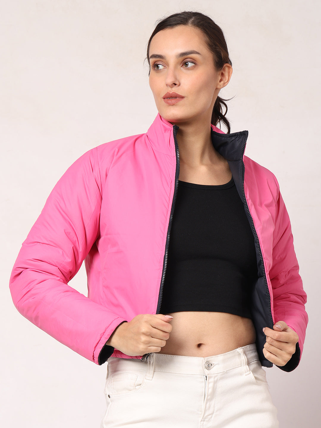 Cropped Reversible Jacket For Women