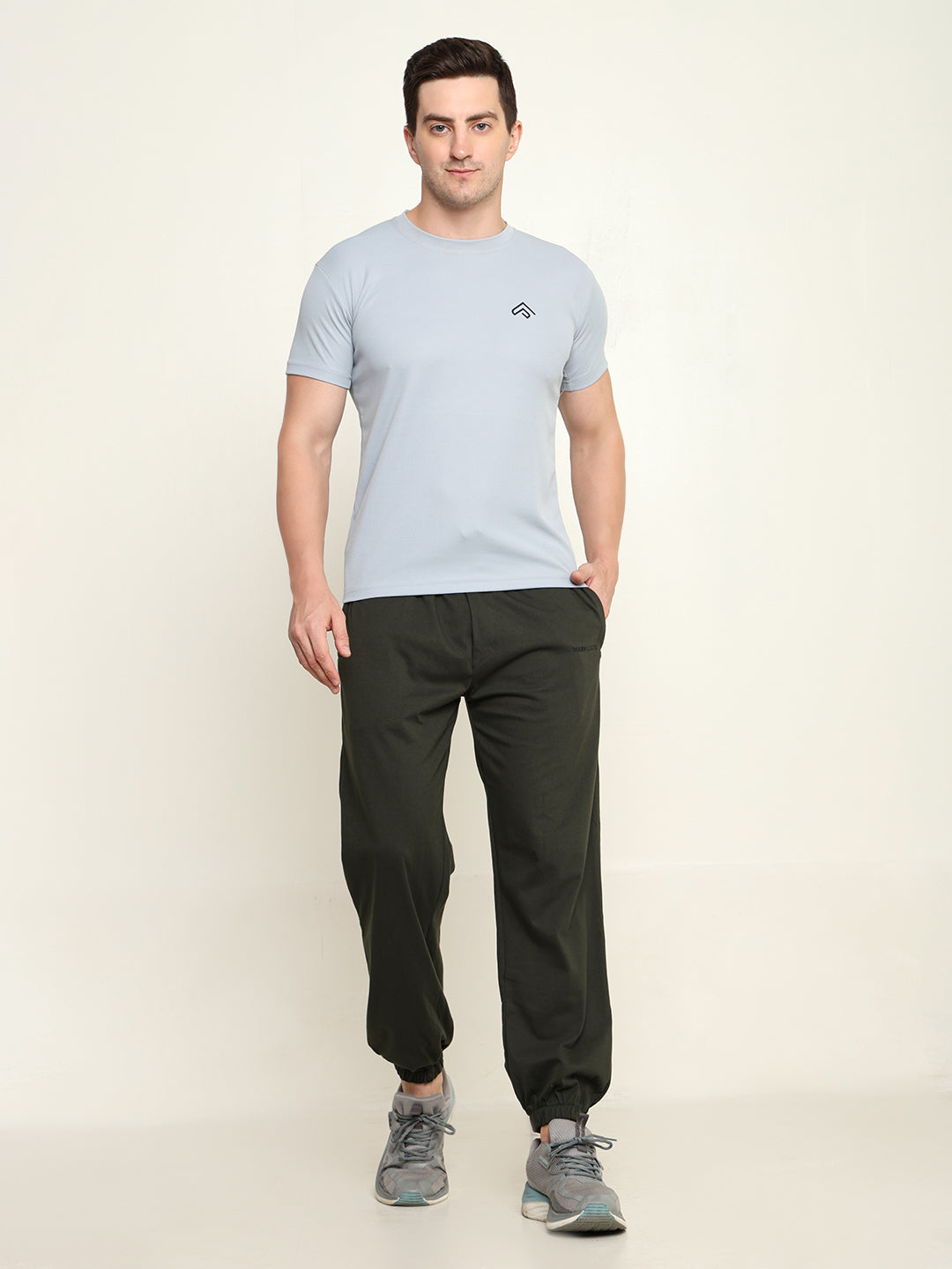 Breathable Loose Fit Cotton Track Pant for Men.(Olive Green)