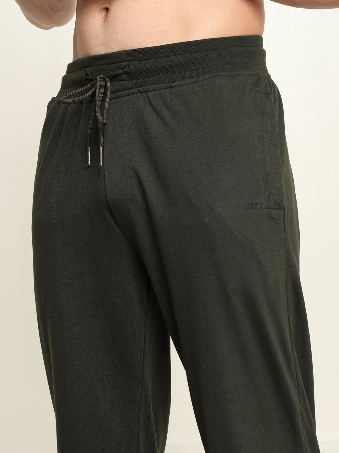 Breathable Loose Fit Cotton Track Pant for Men.(Olive Green)
