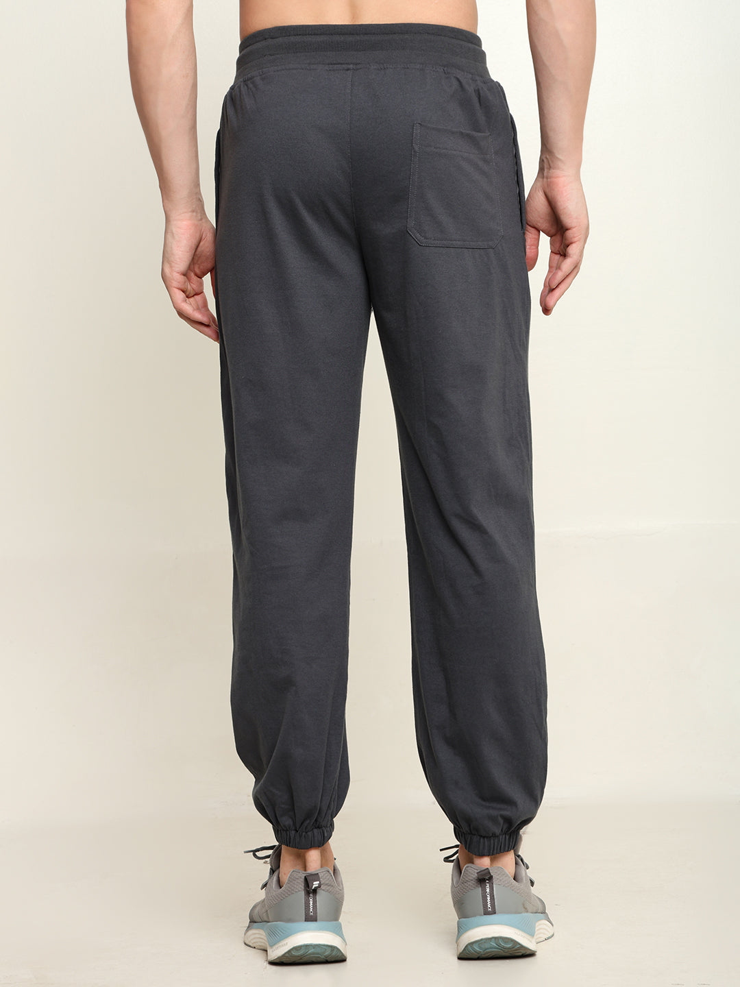 Breathable Loose Fit Cotton Track Pant for Men.(Charcoal Grey)