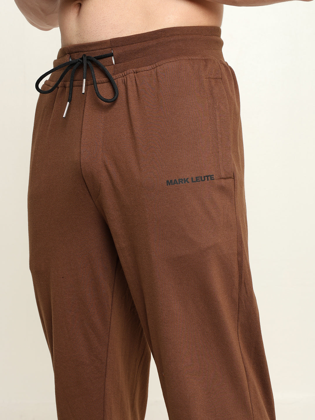 Breathable Loose Fit Cotton Track Pant for Men.(Brown)