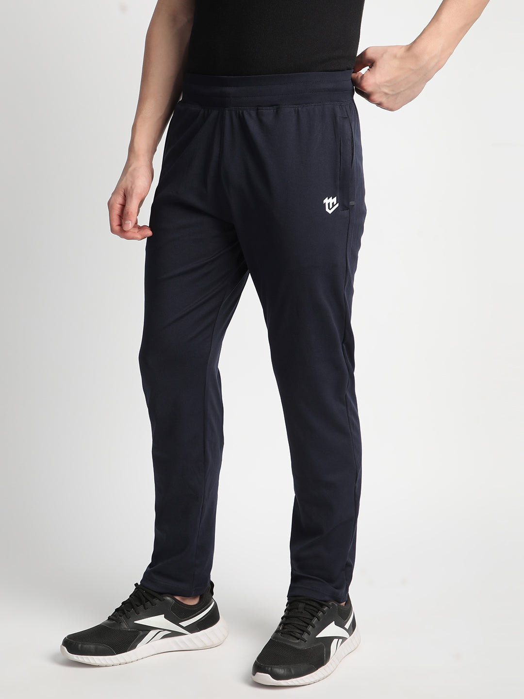Rapid Dry Blue Solid Track Pant for Men (DRITX)
