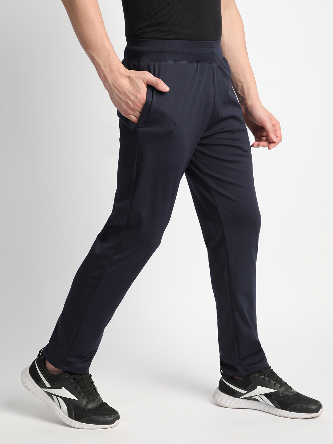 Rapid Dry Blue Solid Track Pant for Men (DRITX)