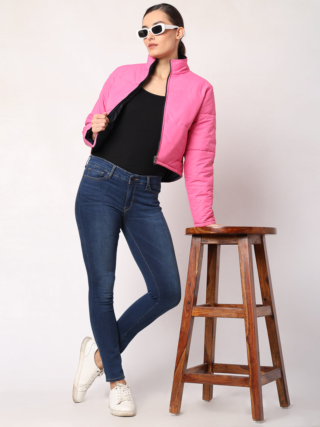 Cropped Reversible Jacket For Women