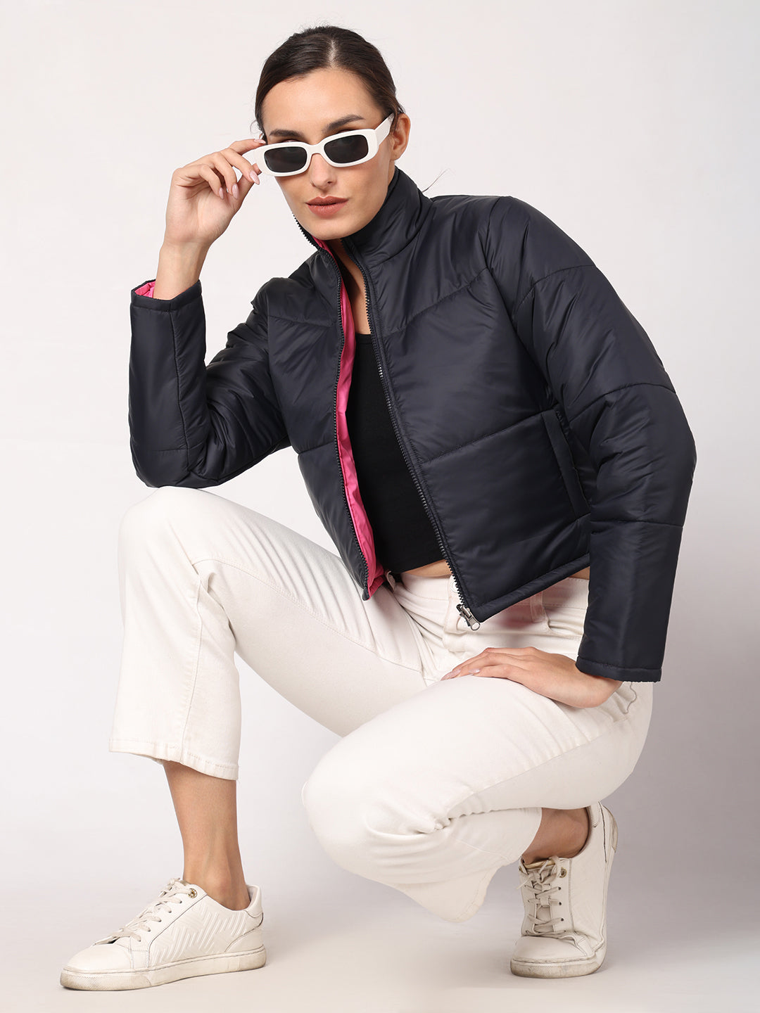 Cropped Reversible Jacket For Women