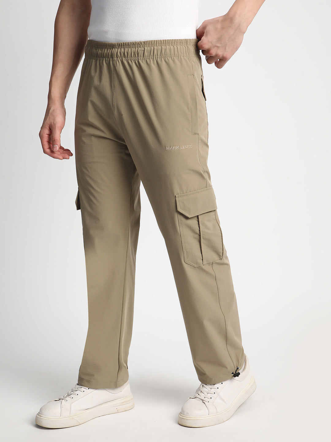 MARK LEUTE Parachute Cargo Pants for (Beige) - Main Image