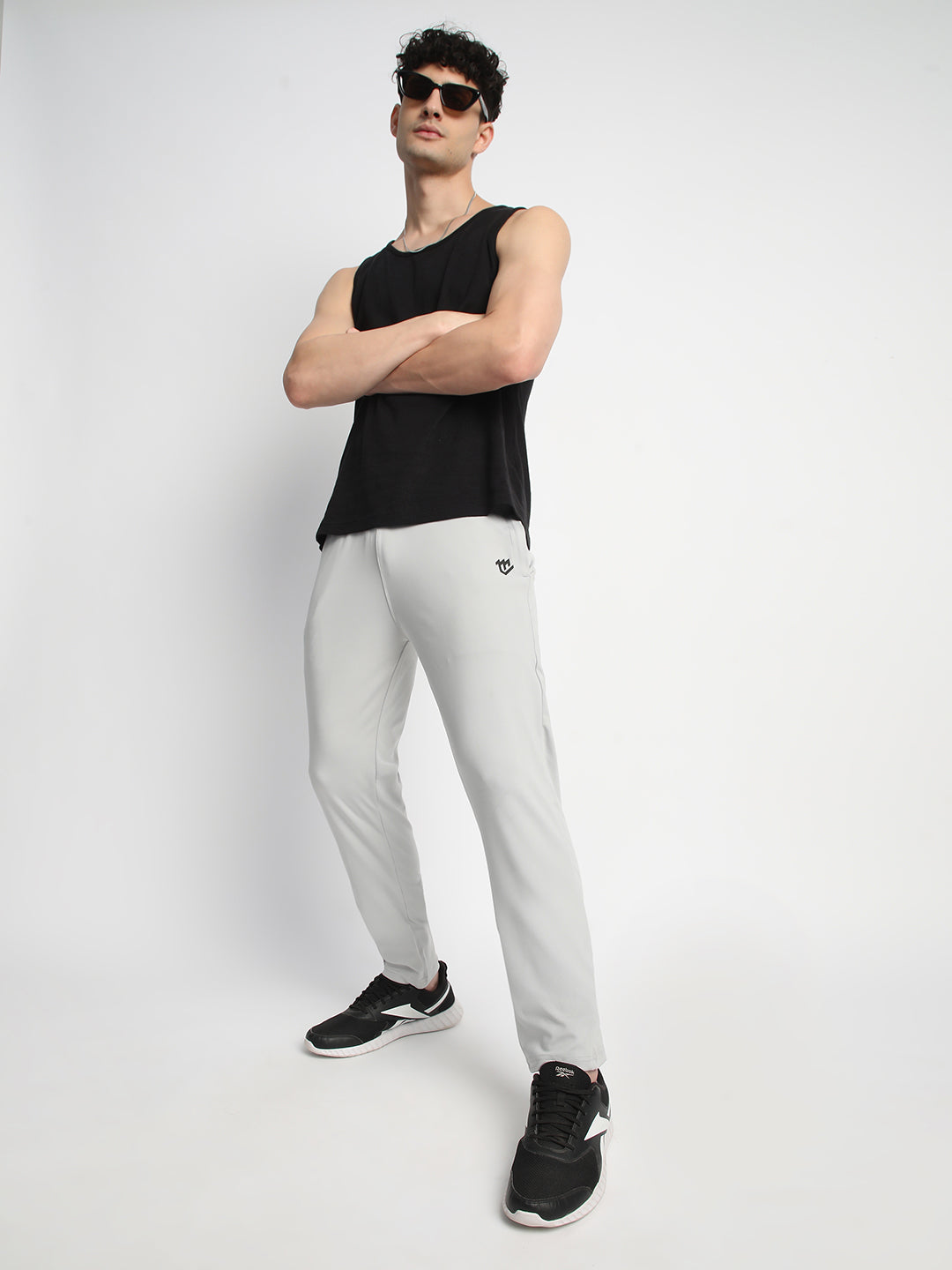 Rapid Dry Grey Solid Track Pant for Men (DRITX)