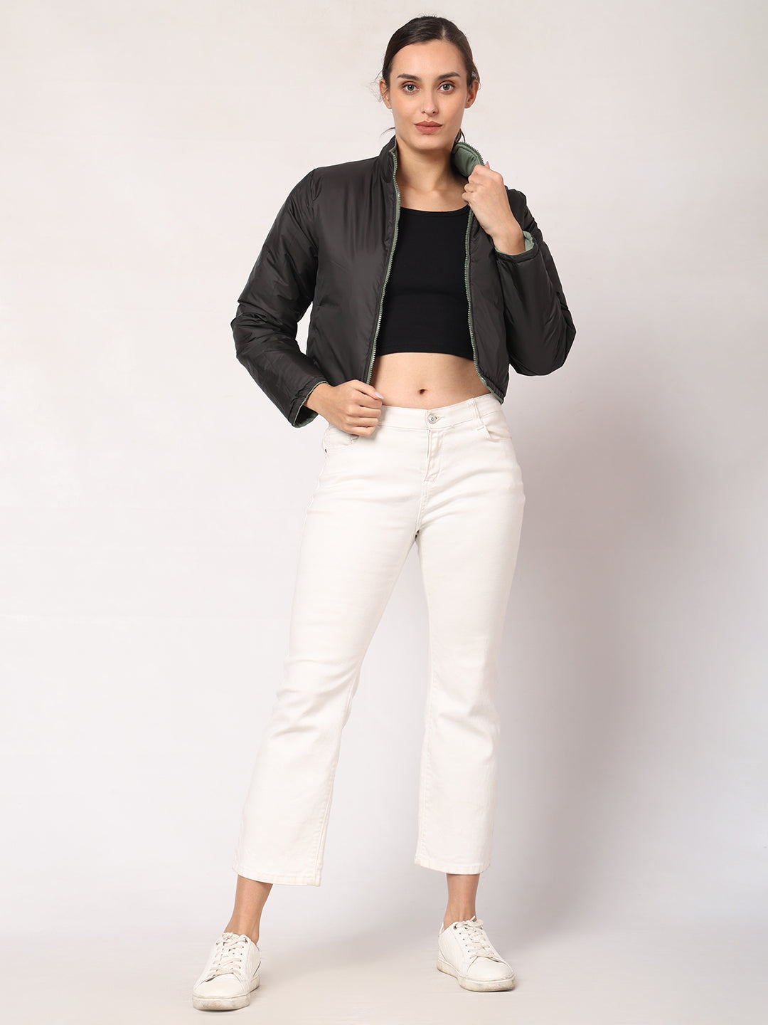 Cropped Reversible Jacket For Women