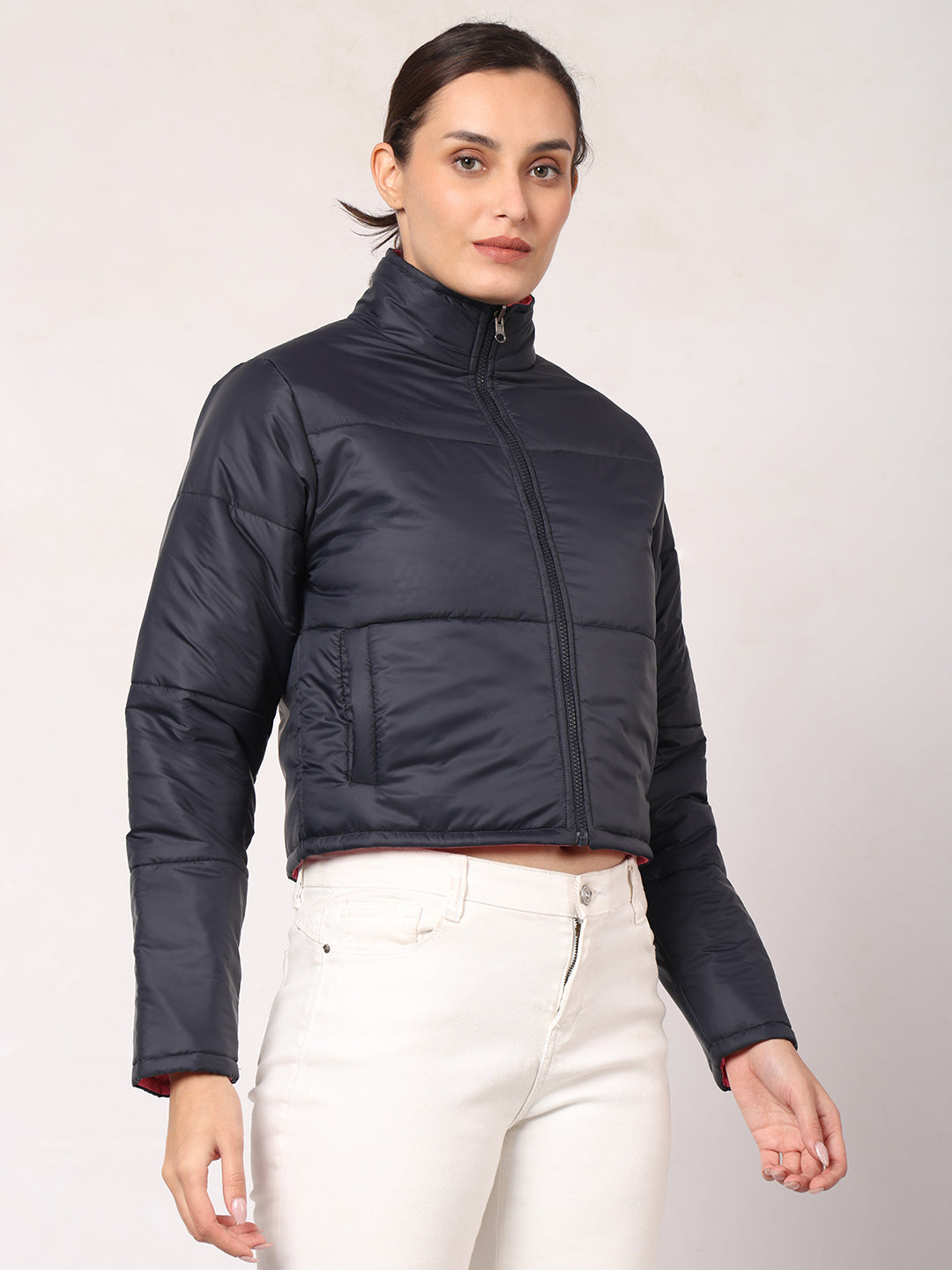 Cropped Reversible Jacket For Women