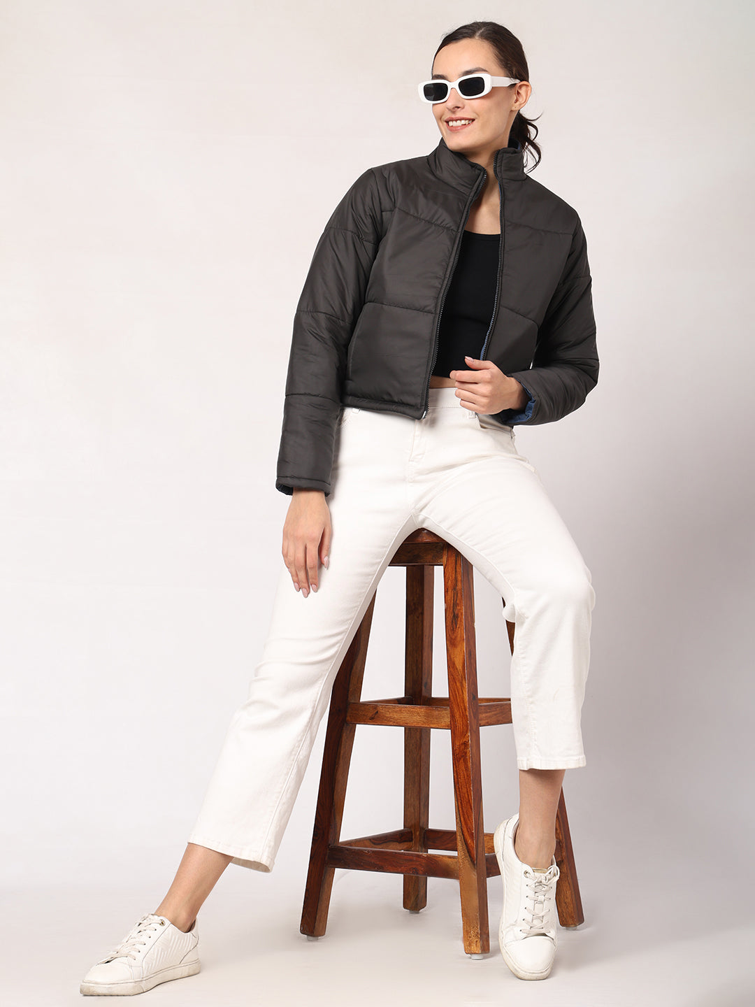 Cropped Reversible Jacket For Women